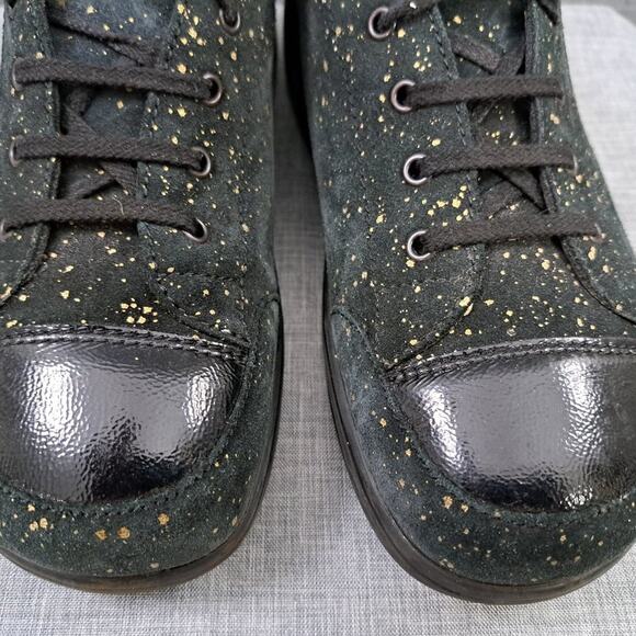 Finn Comfort Ikebukuro Black Nubuck Glitter Sneaker Shoes Women's 7.5 US - Picture 9 of 13